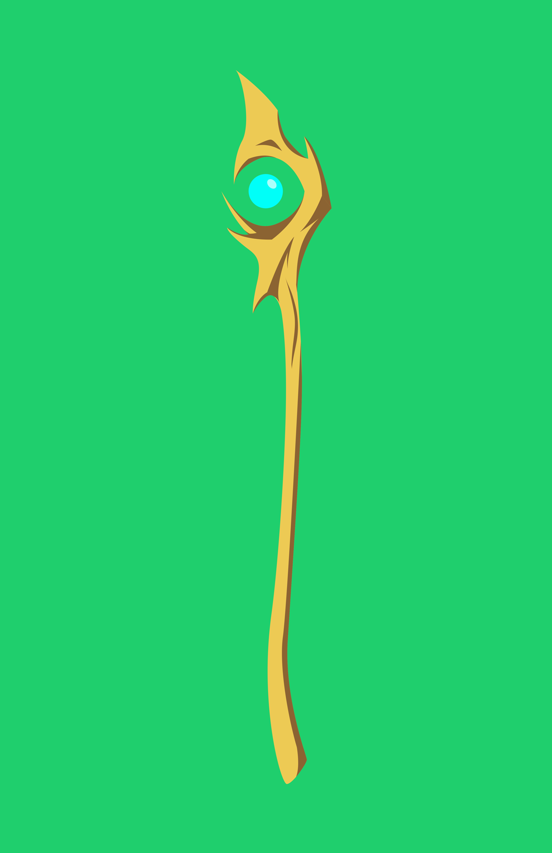 Minimalist design of Marvel's Loki weapon by Minimalist Heroes