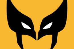 Minimalist design of Marvel's Wolverine mask by Minimalist Heroes