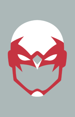 Minimalist design of DC Comics Hawk mask by Minimalist Heroes