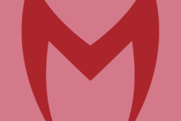 Minimalist design of Marvel's Scarlet Witch mask by Minimalist Heroes