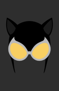 Minimalist design of DC Comics Catwoman mask by Minimalist Heroes