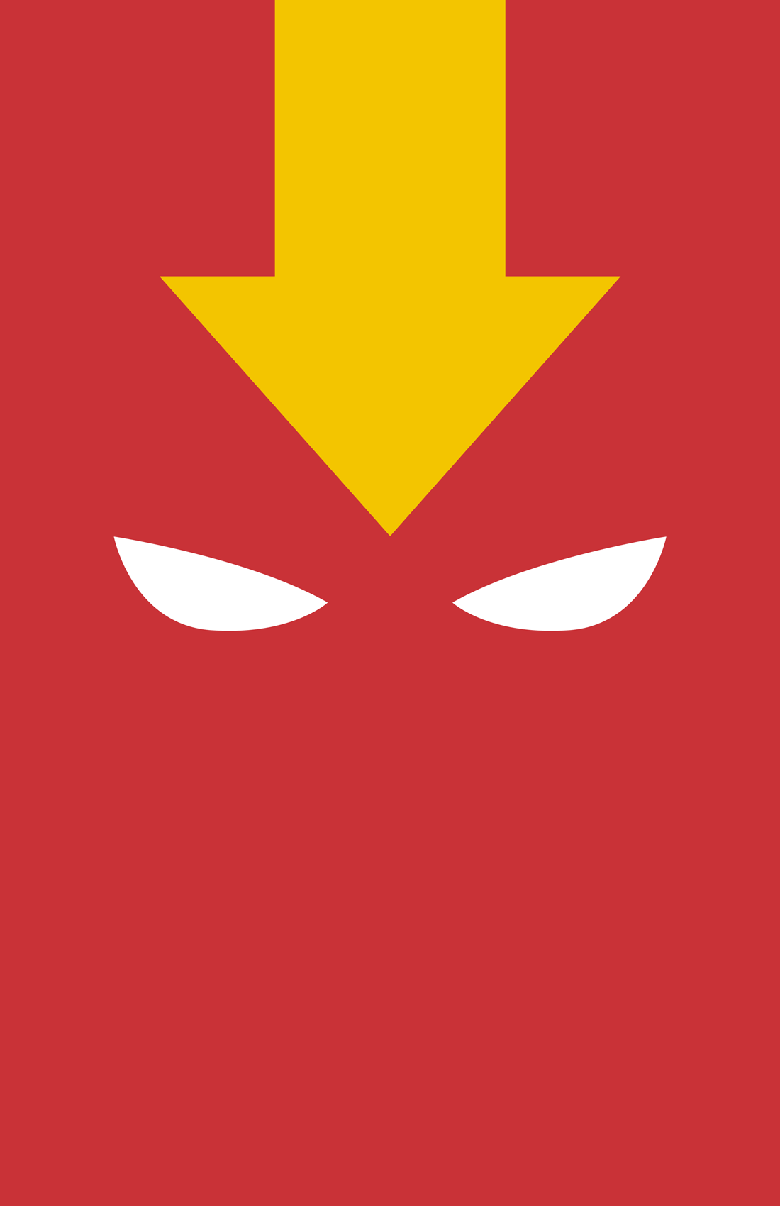 Minimalist design of DC Comics Red Tornado mask by Minimalist Heroes