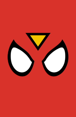 Minimalist design of Marvel's Spider-Woman mask by Minimalist Heroes