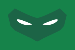 Minimalist design of DC Comics Green Lantern (Hal Jordan) mask by Minimalist Heroes