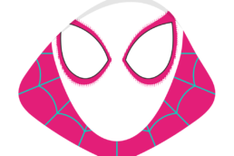 Minimalist design of Marvel's Spider-Gwen mask by Minimalist Heroes