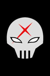 Minimalist design of DC Comics Red X mask by Minimalist Heroes.