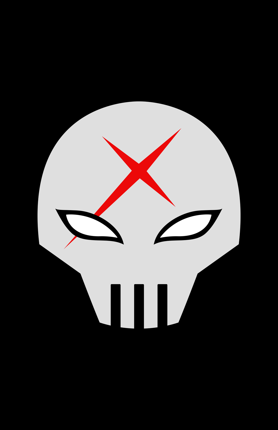 Minimalist design of DC Comics Red X mask by Minimalist Heroes.