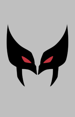 Minimalist design of Marvel's Wolverine mask (X-Force) by Minimalist Heroes.