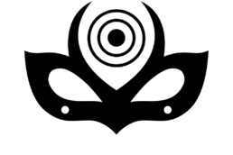 Minimalist design of Marvel's Lady Bullseye mask by Minimalist Heroes.