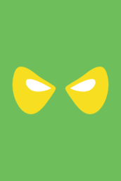Minimalist design of Marvel's Gamora mask by Minimalist Heroes.