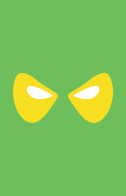 Minimalist design of Marvel's Gamora mask by Minimalist Heroes.