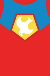 Minimalist design of DC Comics' Peacemaker suit by Minimalist Heroes.